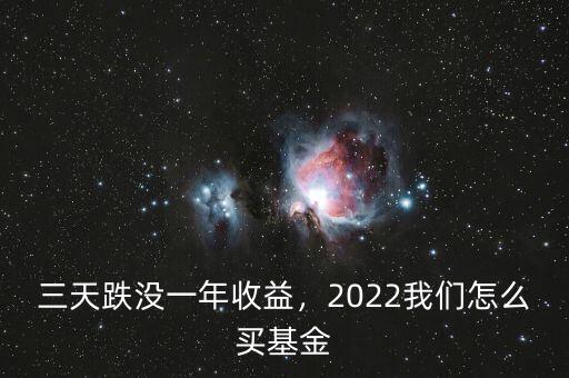 三天跌沒一年收益，2022我們?cè)趺促I基金