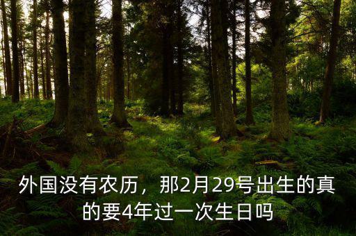 外國(guó)沒(méi)有農(nóng)歷，那2月29號(hào)出生的真的要4年過(guò)一次生日嗎