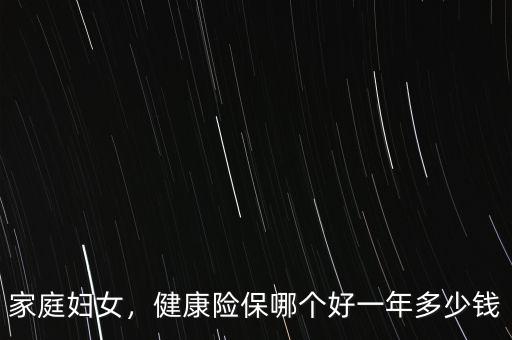 家庭婦女，健康險(xiǎn)保哪個(gè)好一年多少錢(qián)
