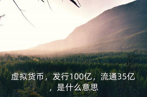 虛擬貨幣，發(fā)行100億，流通35億，是什么意思