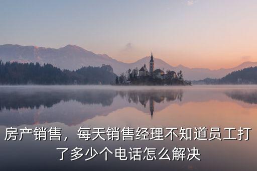 房產(chǎn)銷售，每天銷售經(jīng)理不知道員工打了多少個電話怎么解決