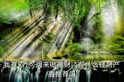 我有5萬可用來做理財，有什么理財產(chǎn)品推薦嗎