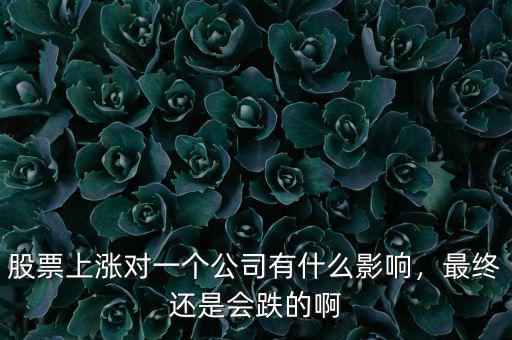 股票上漲對一個(gè)公司有什么影響，最終還是會跌的啊