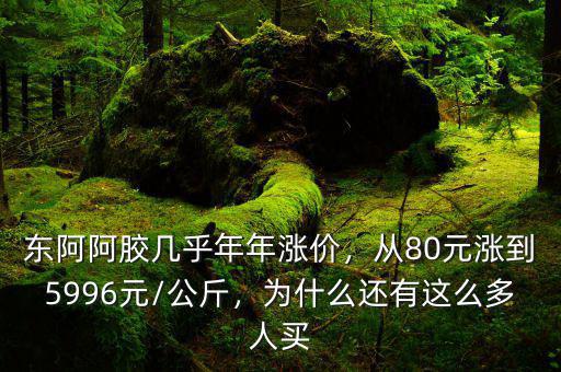 東阿阿膠幾乎年年漲價，從80元漲到5996元/公斤，為什么還有這么多人買