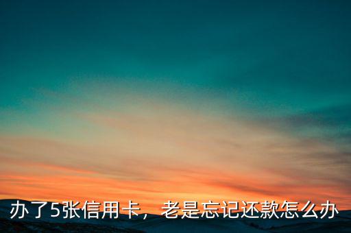 辦了5張信用卡，老是忘記還款怎么辦