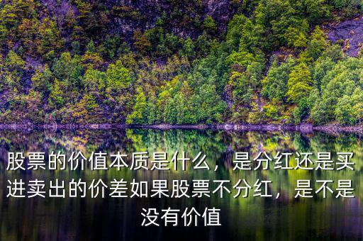 股票的價(jià)值本質(zhì)是什么，是分紅還是買進(jìn)賣出的價(jià)差如果股票不分紅，是不是沒有價(jià)值