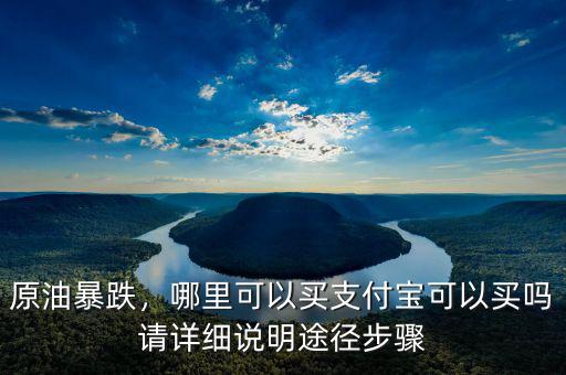 買原油是怎么回事,哪里可以買。支付寶可以買嗎