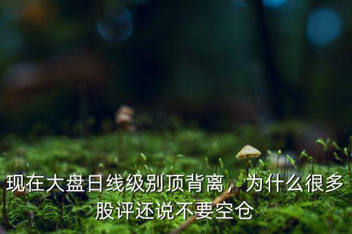 現(xiàn)在大盤日線級(jí)別頂背離，為什么很多股評(píng)還說(shuō)不要空倉(cāng)