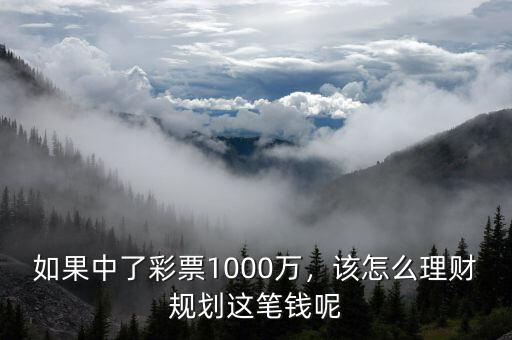 如果中了彩票1000萬，該怎么理財規(guī)劃這筆錢呢