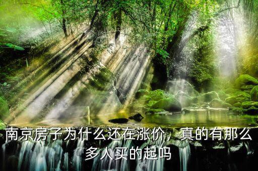 南京房子為什么還在漲價(jià)，真的有那么多人買的起嗎