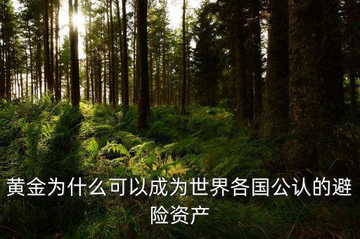 黃金為什么可以成為世界各國公認的避險資產