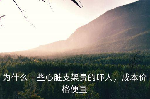為什么一些心臟支架貴的嚇人，成本價格便宜