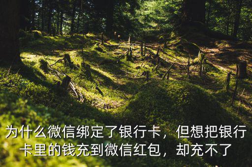 為什么微信綁定了銀行卡，但想把銀行卡里的錢充到微信紅包，卻充不了