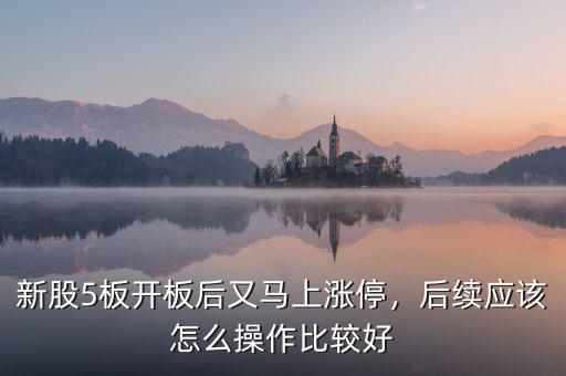 新股5板開板后又馬上漲停，后續(xù)應(yīng)該怎么操作比較好