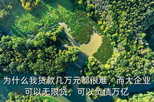為什么我貸款幾萬元都很難，而大企業(yè)可以無限貸，可以負(fù)債萬億