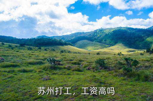 蘇州打工，工資高嗎