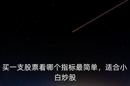 買一支股票看哪個指標最簡單，適合小白炒股