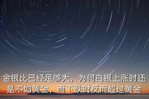 金銀比已經(jīng)足夠大，為何白銀上漲時(shí)還是不如黃金，而下跌時(shí)反而超過(guò)黃金