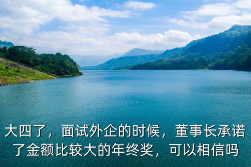 大四了，面試外企的時(shí)候，董事長(zhǎng)承諾了金額比較大的年終獎(jiǎng)，可以相信嗎