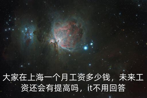 大家在上海一個(gè)月工資多少錢(qián)，未來(lái)工資還會(huì)有提高嗎，it不用回答