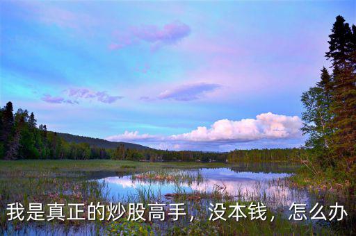 我是真正的炒股高手，沒本錢，怎么辦
