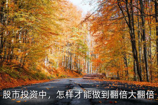 股市投資中，怎樣才能做到翻倍大翻倍