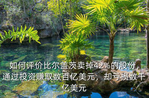 如何評價比爾蓋茨賣掉42%的股份，通過投資賺取數(shù)百億美元，卻虧損數(shù)千億美元
