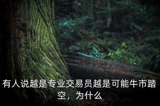 有人說越是專業(yè)交易員越是可能牛市踏空，為什么