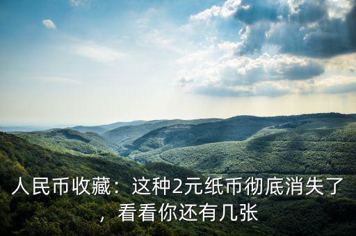 人民幣收藏：這種2元紙幣徹底消失了，看看你還有幾張