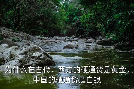 為什么在古代，西方的硬通貨是黃金，中國的硬通貨是白銀