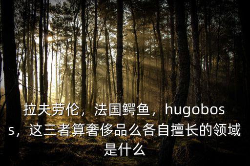 拉夫勞倫，法國鱷魚，hugoboss，這三者算奢侈品么各自擅長的領(lǐng)域是什么