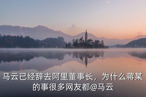 馬云已經(jīng)辭去阿里董事長(zhǎng)，為什么蔣某的事很多網(wǎng)友都@馬云
