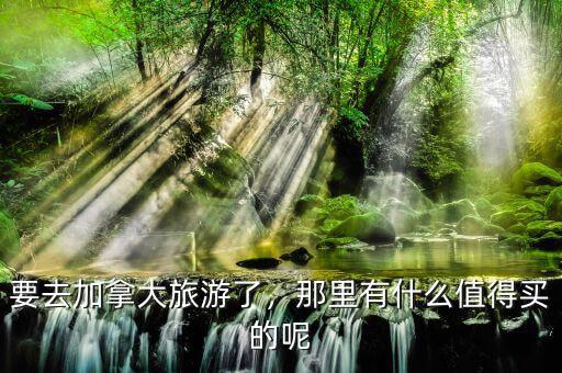 要去加拿大旅游了，那里有什么值得買的呢