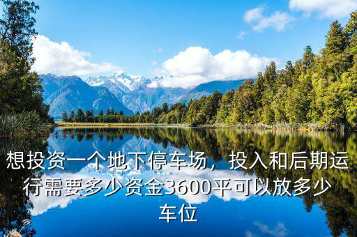 想投資一個(gè)地下停車場，投入和后期運(yùn)行需要多少資金3600平可以放多少車位