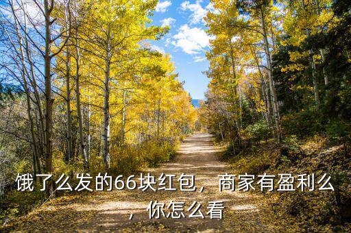 餓了么發(fā)的66塊紅包，商家有盈利么，你怎么看