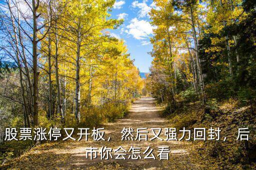 股票漲停又開(kāi)板，然后又強(qiáng)力回封，后市你會(huì)怎么看
