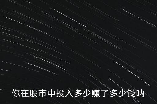 股民每年投入股市多少錢(qián),你在股市中投入多少