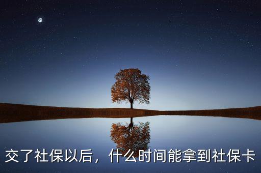 交了社保以后，什么時間能拿到社保卡
