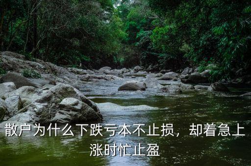 散戶為什么下跌虧本不止損，卻著急上漲時忙止盈