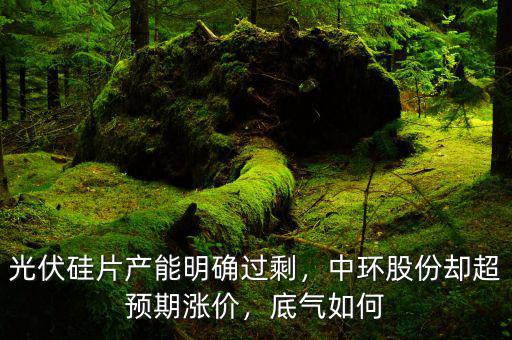 光伏硅片產(chǎn)能明確過剩，中環(huán)股份卻超預期漲價，底氣如何