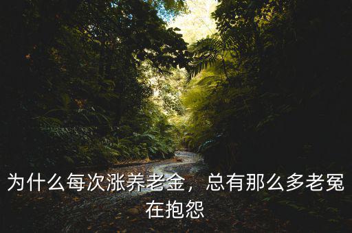 為什么每次漲養(yǎng)老金，總有那么多老冤在抱怨