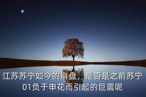 江蘇蘇寧如今的崩盤，是否是之前蘇寧01負(fù)于申花而引起的巨震呢