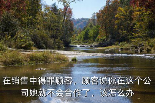 在銷售中得罪顧客，顧客說你在這個公司她就不會合作了，該怎么辦
