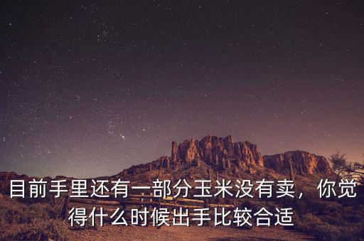 目前手里還有一部分玉米沒有賣，你覺得什么時(shí)候出手比較合適
