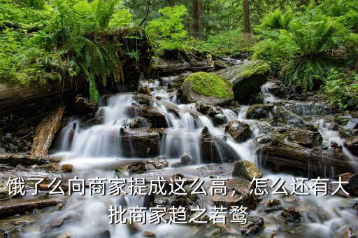 餓了么向商家提成這么高，怎么還有大批商家趨之若鶩