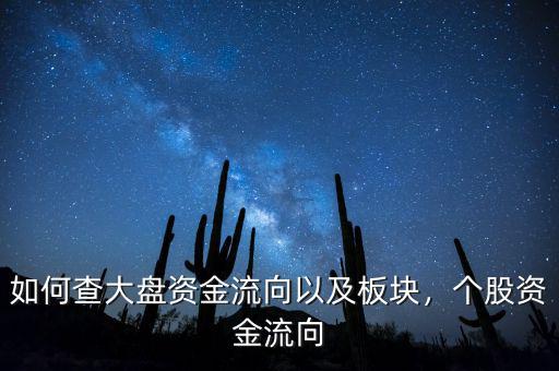 如何查大盤(pán)資金流向以及板塊，個(gè)股資金流向