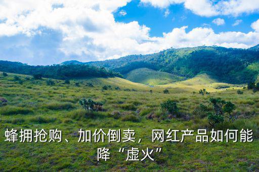 蜂擁?yè)屬?gòu)、加價(jià)倒賣(mài)，網(wǎng)紅產(chǎn)品如何能降“虛火”