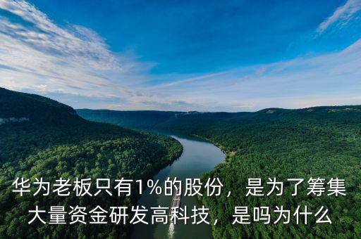 華為老板只有1%的股份，是為了籌集大量資金研發(fā)高科技，是嗎為什么