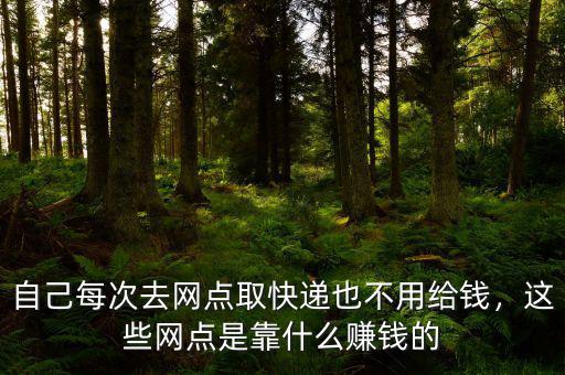 自己每次去網(wǎng)點取快遞也不用給錢，這些網(wǎng)點是靠什么賺錢的