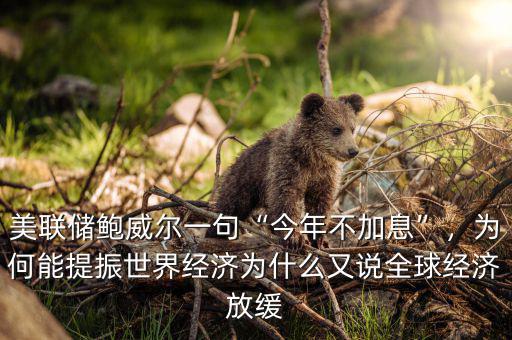 美聯(lián)儲(chǔ)鮑威爾一句“今年不加息”，為何能提振世界經(jīng)濟(jì)為什么又說全球經(jīng)濟(jì)放緩
